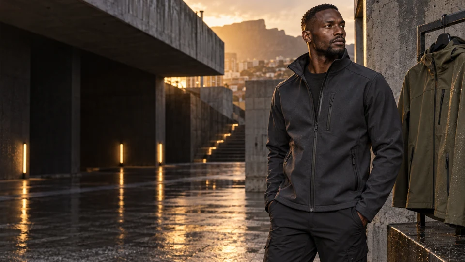 Mens winter jackets in use